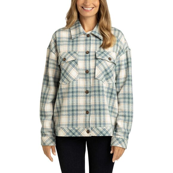 Boston Traders Women’s Shirt Trucker Jacket Teal, Size XXL (New) - Picture 1 of 12